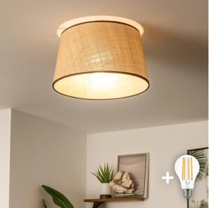Brilagi - LED плафон-полилей CERIA 1xE27/40W/230V Ø 35 см бежов