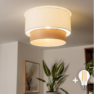 Brilagi - LED плафон CERIA 1xE27/40W/230V Ø 50 см бял/бежов