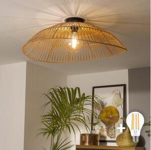 Brilagi - LED плафон CERIA BOHO 1xE27/40W/230V Ø 70 см кафяв