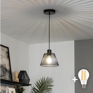 Brilagi - LED полилей на кабел CERIA WIRE 1xE27/40W/230V Ø 21 см черен