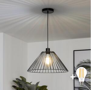 Brilagi - LED полилей на кабел CERIA WIRE 1xE27/40W/230V диаметър 45 см черен