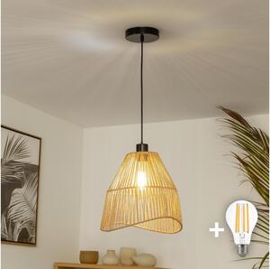 Brilagi - LED полилей на кабел CERIA BOHO 1xE27/40W/230V, диаметър 30 см, кафяв