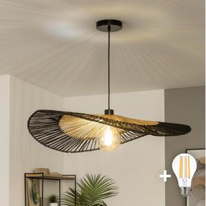 Brilagi - LED полилей на кабел CERIA BOHO 1xE27/40W/230V Ø 50 см черен/кафяв