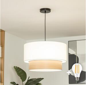 Brilagi - LED полилей на кабел CERIA 1xE27/40W/230V Ø 50 см бял/бежов