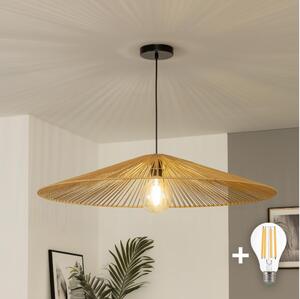 Brilagi - LED полилей на кабел CERIA BOHO 1xE27/40W/230V Ø 90 см, кафяв