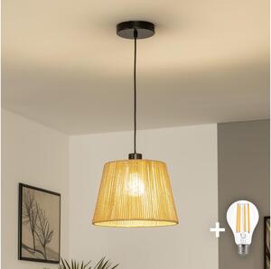 Brilagi - LED полилей на кабел CERIA BOHO 1xE27/40W/230V Ø 28 см кафяв