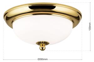 Orion - Плафон EMPIRA 2xE14/40W/230V Ø 26,5 cm златист