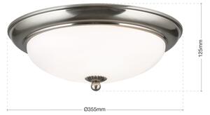 Orion - Плафон EMPIRA 2xE27/40W/230V Ø 35,5 см, матов хром
