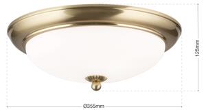Orion - Плафон EMPIRA 2xE27/40W/230V Ø 35,5 см месинг