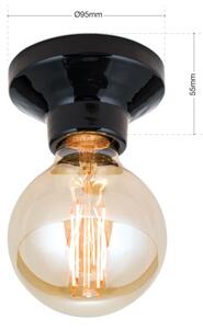Orion - Плафонно осветително тяло FROST 1xE27/60W/230V черно
