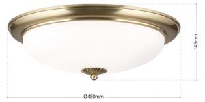 Orion - Плафон EMPIRA 3xE27/40W/230V Ø 48 см месинг