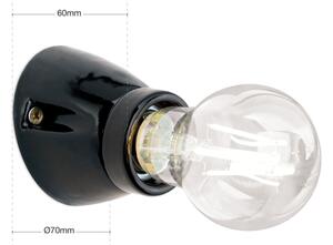 Orion - Стенно осветително тяло FROST 1xE27/60W/230V черно
