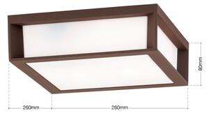 Orion - Външно осветително тяло HENRY 2xE27/15W/230V 26x26 cm IP44 кафяво