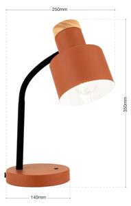 Orion - Настолна лампа GILI 1xE27/40W/230V цвят тухла