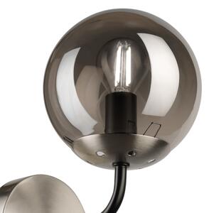 Brilagi - Настенна лампа MALIVA 1xE14/15W/230V матов хром/димно стъкло