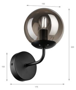 Brilagi - Настенна лампа MALIVA 1xE14/15W/230V черна/опушена