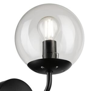 Brilagi - Настенна лампа MALIVA 1xE14/15W/230V черна/прозрачна