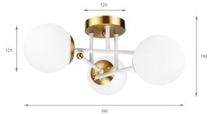 Brilagi - Прикрепен полилей MALIVA 3xE14/15W/230V златист/бял
