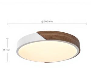 Brilagi - LED плафон PILANA LED/24W/230V дъб/бял диаметър 30 см