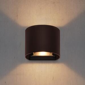 Brilagi - LED външна стенна лампа RONDO LED/6W/230V кафява IP54