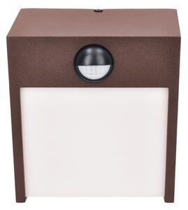 Brilagi-LED Външно стенно осветително тяло TERNI с сензор, LED 12W, 230V, кафяво, IP44