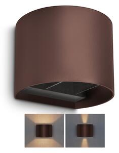 Brilagi - LED външна стенна лампа RONDO LED/6W/230V кафява IP54