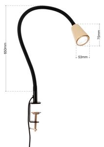 Orion - Гъвкава настолна лампа с щипка DOTTY 1xGU10/10W/230V бежова/черна