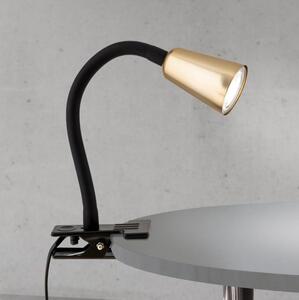 Orion - Гъвкава настолна лампа с щипка DOTTY 1xGU10/10W/230V месинг/черен