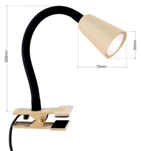 Orion - Гъвкава настолна лампа с щипка DOTTY 1xGU10/10W/230V бежова/черна
