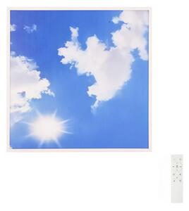 Brilagi-LED Димируемо осветително тяло SLIMFRAME SKY LED/58W/230V 60x60 см сребристо/синьо+дистанционно управление