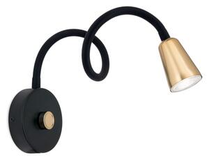 Orion - димируема гъвкава стенна лампа DOTTY 1xGU10/10W/230V черна/месинг