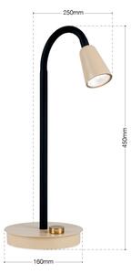 Orion - Димируема гъвкава настолна лампа DOTTY 1xGU10/10W/230V бежова/черна