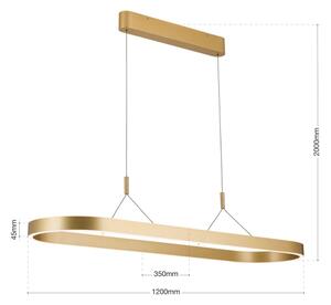 Orion - LED полилей на кабел CARRARA LED/80W/230V 2700/3000/4000K златист
