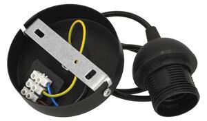 Полилей на кабел SARTA 1xE27/60W/230V диаметър 45 см черен/джут