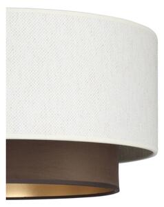 Полилей с кабел NATIA, 1xE27/60W/230V, Ø 45 см, бял/кафяв