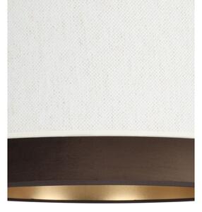 Полилей с кабел NATIA, 1xE27/60W/230V, Ø 45 см, бял/кафяв