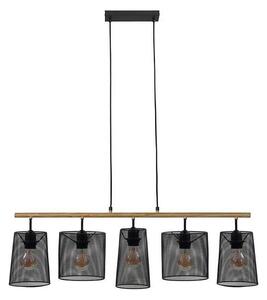 Brilo 4078-054 - Полилей на кабел WOOD & STYLE 5xE27/60W/230V