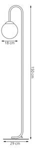Подова лампа FLOR 1xE14/10W/230V сива