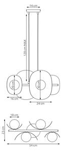 Полилей на кабел ELEMENTI 4xG9/8W/230V бежов