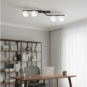 Плафон NATON 4xE14/10W/230V черен/бял