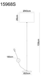Globo 15968S - Подова лампа DELEON 1xE27/60W/230V