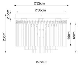 Globo 15698DB - Плафон GORLEY 5xE14/40W/230V Ø 32 см