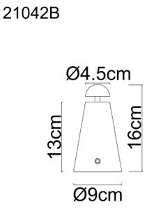 Globo 21042B - LED сензорно регулируема презареждаема настолна лампа LIVA LED/1,2W/5V 1200 mAh
