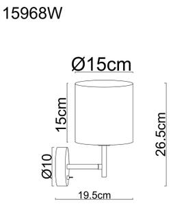 Globo 15968W - Стенно осветително тяло DELEON 1xE14/40W/230V