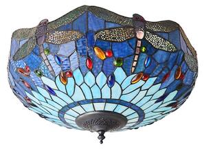 Endon 70722 - Таванно осветително тяло Tiffany DRAGONFLY 2xE27/60W/230V, Ø 41 см