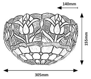 Brilagi - Tiffany витражен стенен аплик LORAS 1xE14/40W/230V