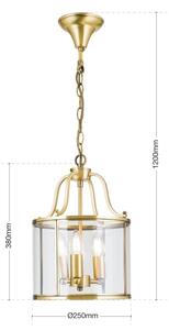 Orion - Полилей на верига BRUNO 3xE14/40W/230V Ø 25 см златен
