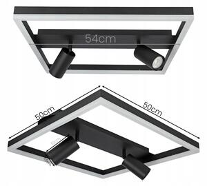 LED таванно осветително тяло LED/38W/230V + 2xGU10/30W черно