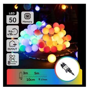 Aigostar - LED RGBY Външна декоративна гирлянда 50xLED/3,6W/230V/8 функции 5m IP44