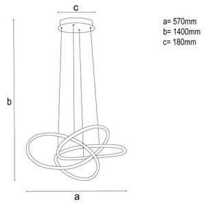LED димируем полилей на кабел LED/95W/230V 3000-6500K диаметър 57 см + дистанционно управление